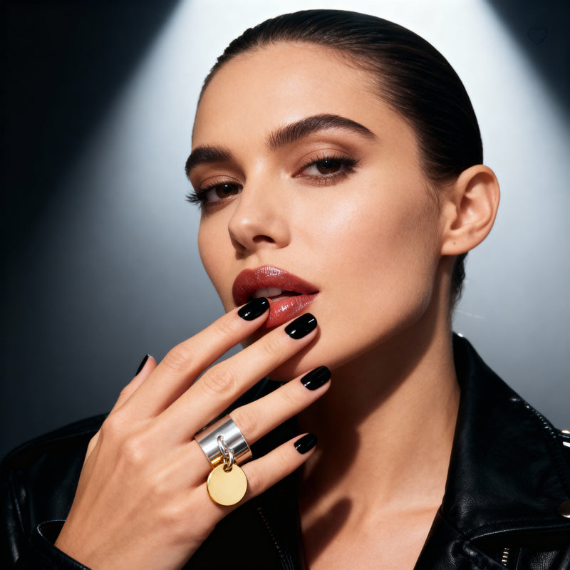 Oval Button Statement Ring