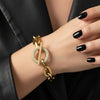 Paperclip CZ Toggle Link Bracelet