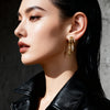 Double Spike Cascade Hoop Earrings