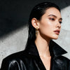 Double Spike Cascade Hoop Earrings