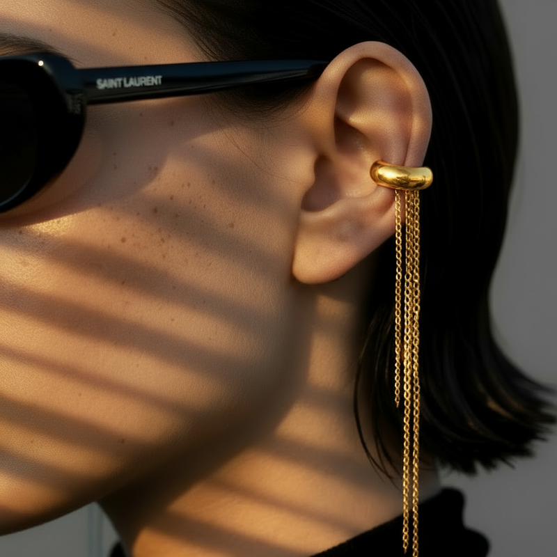 Long Tassel Drop Ear Cuff