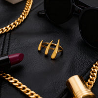 Sculptural Double Finger Ring