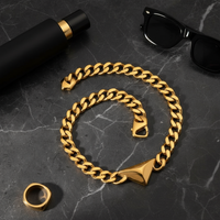 18K Gold Plated Triangular Pendant Necklace by NAHZ – Waterproof, Hypoallergenic Luxury Jewelry