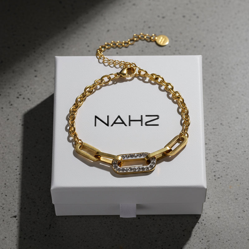 Thick Geo Chain Bracelet