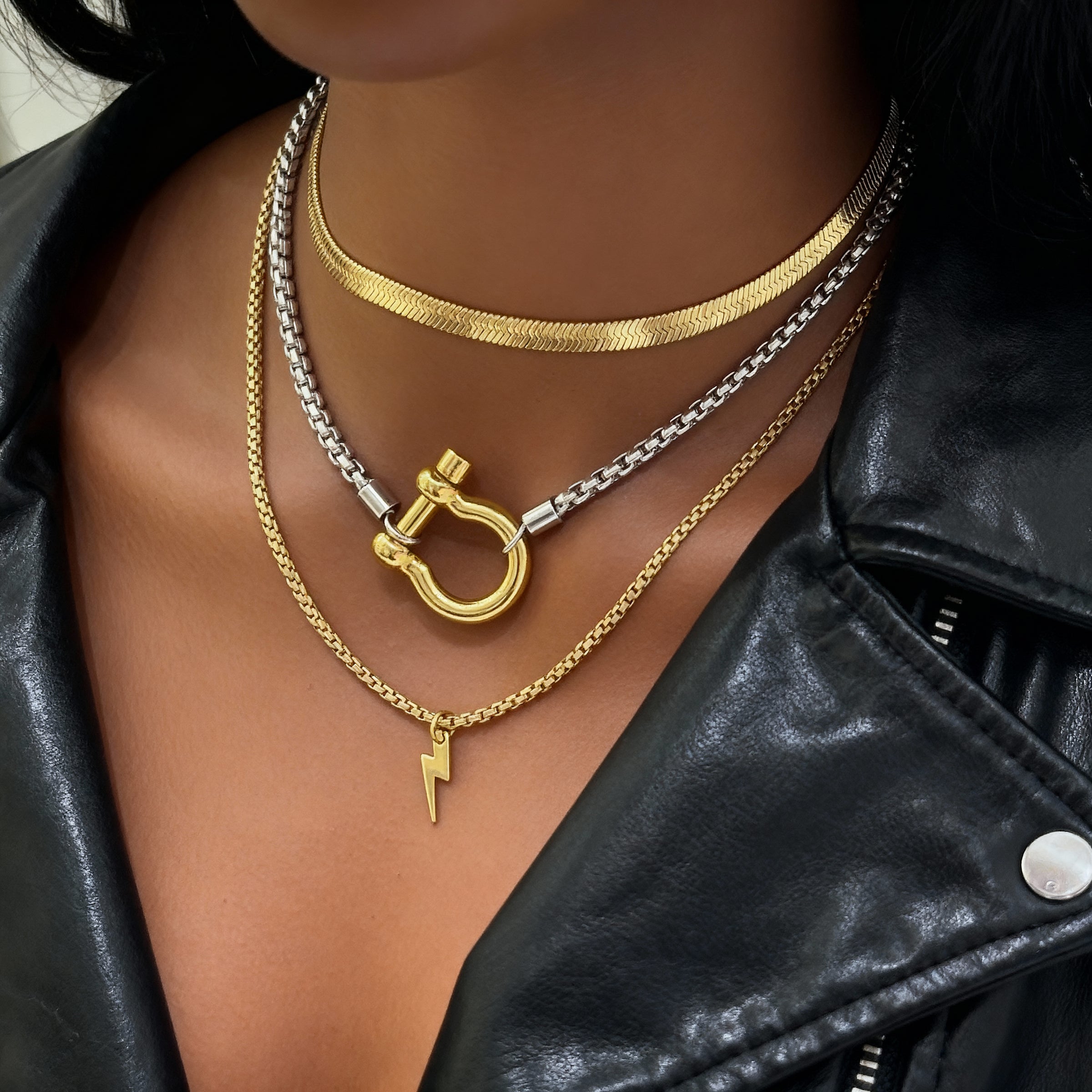 Lightning Layered Necklace Set