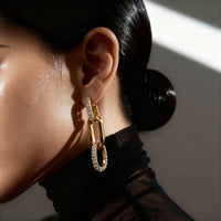 Cubic Chain Link Earrings