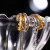 Two-Tone Hoop Earrings with Chain