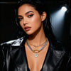 Dual-Tone Buckle Necklace Set