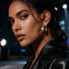 French Retro Two-Tone Hoops