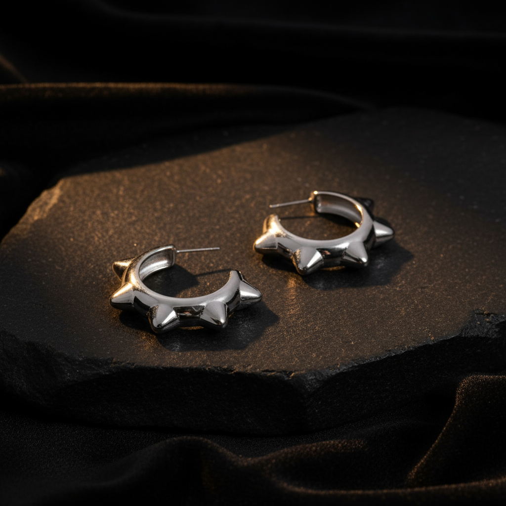Spike Hoop Earrings