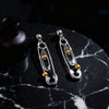 Safety Pin Drop Earrings