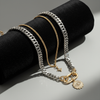 Dual-Tone Buckle Necklace Set