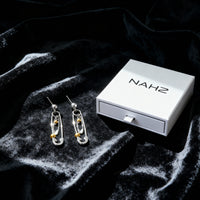 Safety Pin Drop Earrings