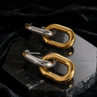 Taylor Two-Tone Double Hoops