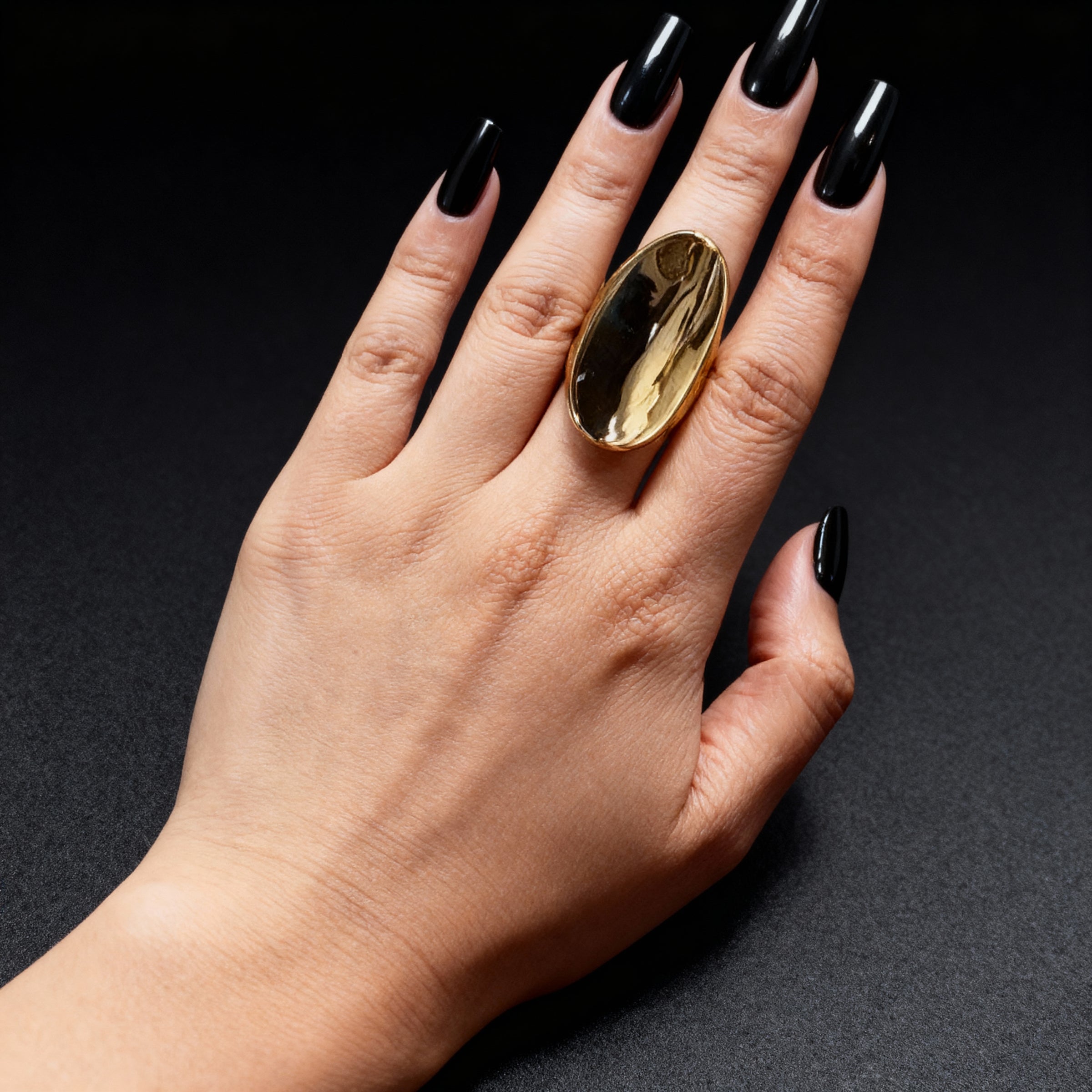 Molten Gold Knuckle Ring