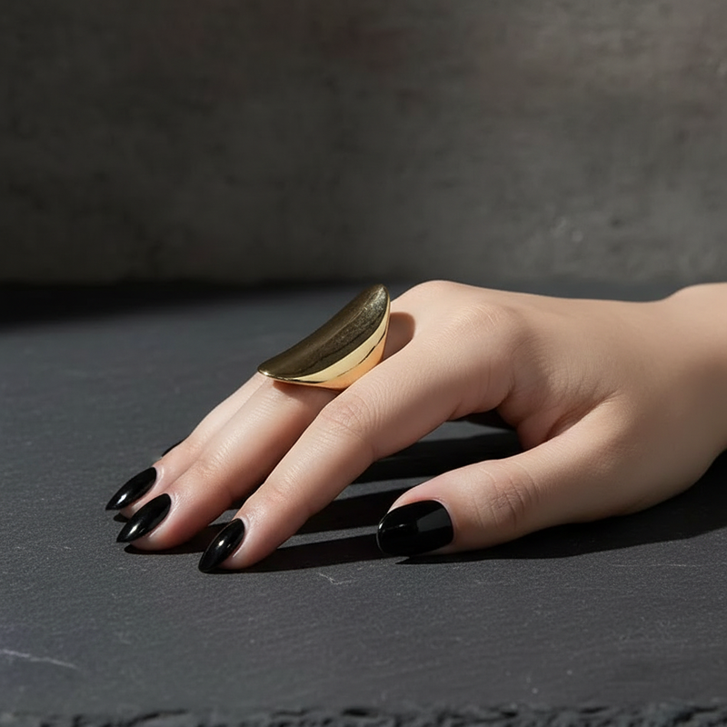 Molten Gold Knuckle Ring