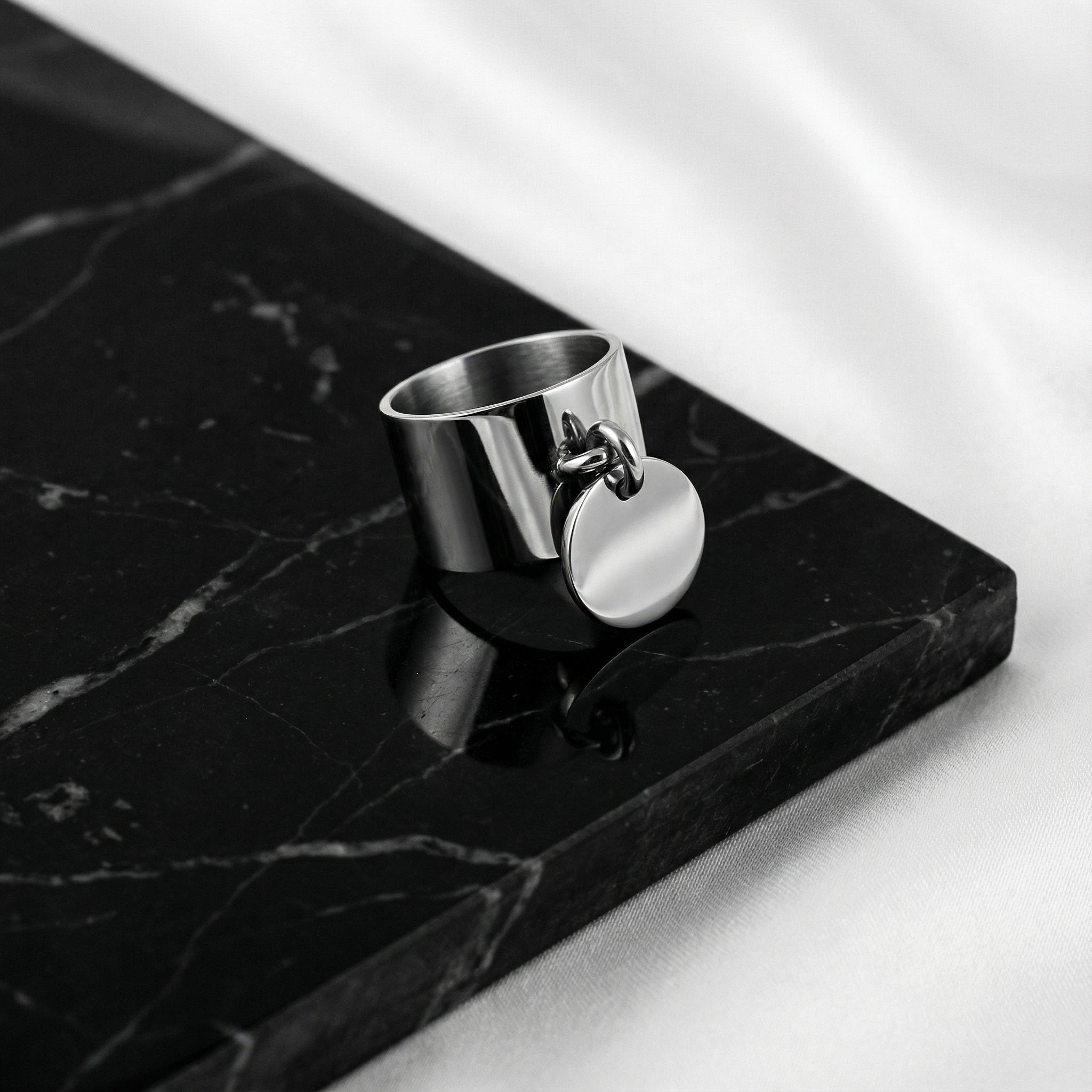 Oval Button Statement Ring