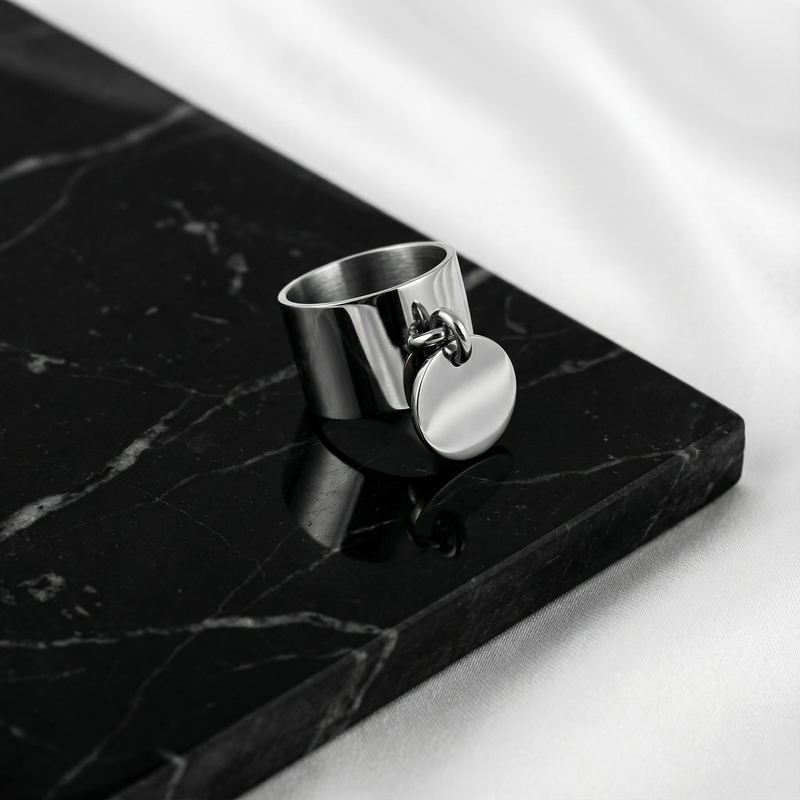 Oval Button Statement Ring