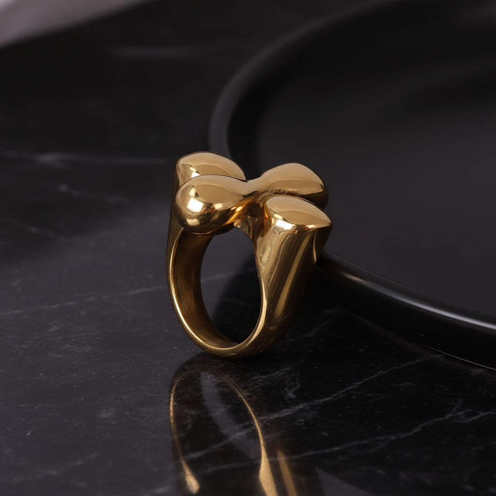 Sculpted Bloom Statement Ring