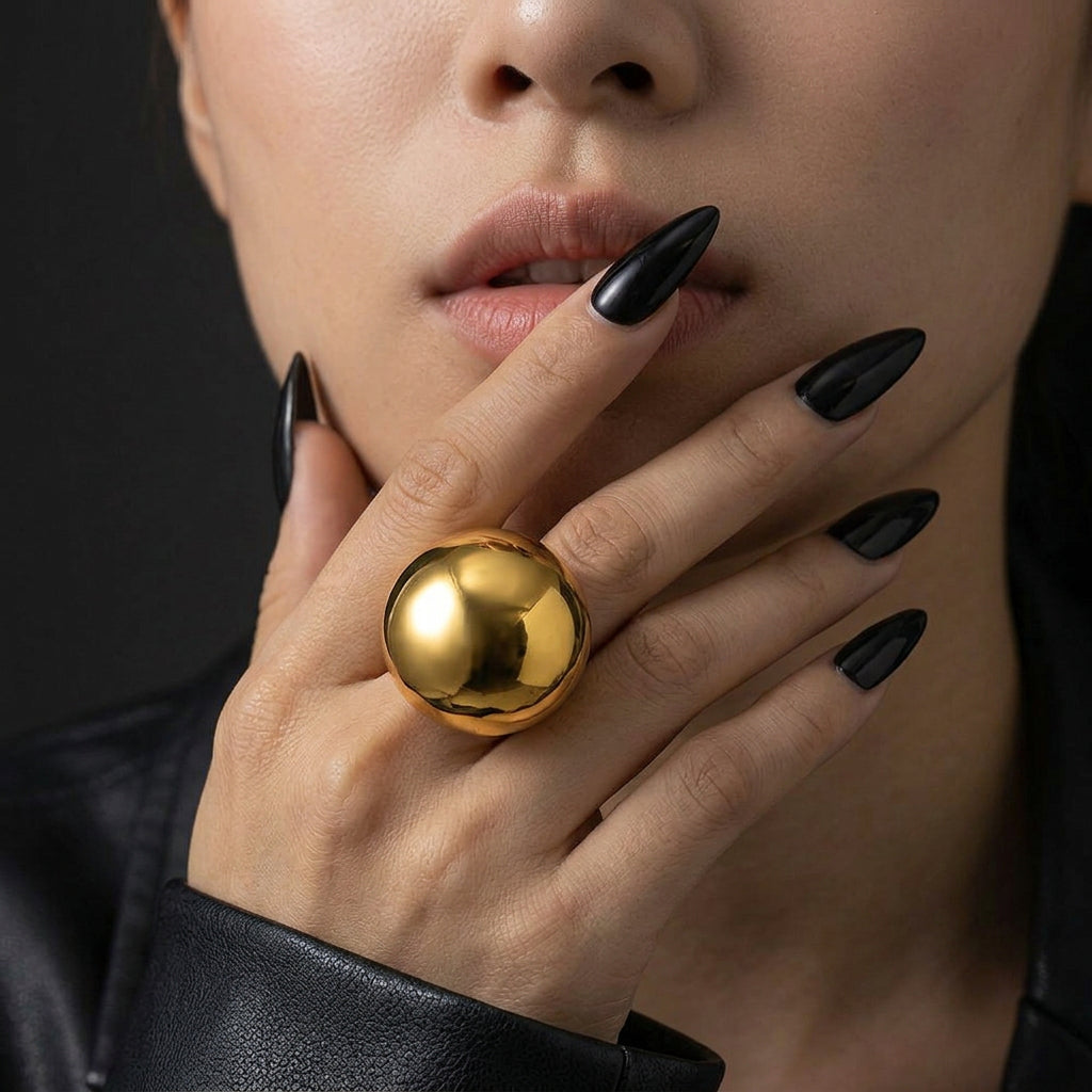Glossy Dome Statement Ring