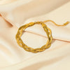 Gold Crossover Chain Bracelet - Nahzshop