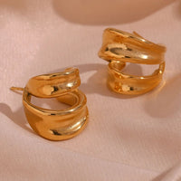 Curved Hollow Earrings - Nahzshop