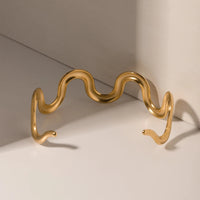 Gold Wave Bracelet- Nahzshop