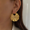 Ruffle Fan Earrings - Nahzshop