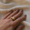 Croissant Pearl Ring - Nahzshop