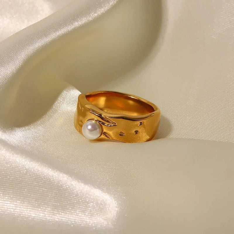 Pearl Band Ring - Nahzshop