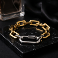 Mixed Metal Statement Chain Bracelet