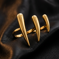 Sculptural Double Finger Ring
